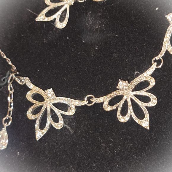 Nightfire Icy Sparkle Choker Earrings Set Alfred Durante for Franklin Mint VTG - Picture 10 of 10